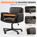 Vitesse Criss Cross Chair with Wheels & Armrests, Cross-Legged Swivel Office Chair