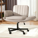 Vitesse Criss Cross Chair with Wheels & Armrests, Cross-Legged Swivel Office Chair
