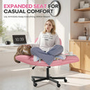 Vitesse Criss Cross Chair with Wheels & Armrests, Cross-Legged Swivel Office Chair