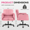 Vitesse Criss Cross Chair with Wheels & Armrests, Cross-Legged Swivel Office Chair