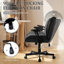 Vitesse Criss Cross Chair with Wheels,Big and Tall Office Chair,Wide Criss Cross Chair with Extra-Deep Seat Thickened & Flip-Up Arms for Office Chair,Plush Cushion,Cute,Comfy