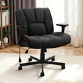 Vitesse Criss Cross Chair with Wheels,Big and Tall Office Chair,Wide Criss Cross Chair with Extra-Deep Seat Thickened & Flip-Up Arms for Office Chair,Plush Cushion,Cute,Comfy