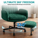 Vitesse Ergonomic Cross Legged Office Chair with Foldable Armrests, Two-Tier 360 Swivel Seat