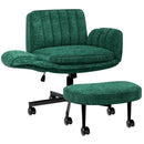 Vitesse Ergonomic Cross Legged Office Chair with Foldable Armrests, Two-Tier 360 Swivel Seat