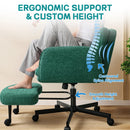 Vitesse Ergonomic Cross Legged Office Chair with Foldable Armrests, Two-Tier 360 Swivel Seat