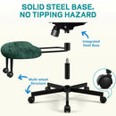 Vitesse Ergonomic Cross Legged Office Chair with Foldable Armrests, Two-Tier 360 Swivel Seat