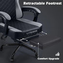 VITESSE Ergonomic Gaming Chair for Adults, 400 lbs PC Computer Chair, Racing Office Chair, Silla Gamer Height Adjustable Swivel Chair with Lumbar Vibration Support and Headrest