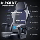 VITESSE Ergonomic Gaming Chair for Adults, 400 lbs PC Computer Chair, Racing Office Chair, Silla Gamer Height Adjustable Swivel Chair with Lumbar Vibration Support and Headrest