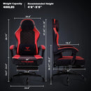 VITESSE Ergonomic Gaming Chair for Adults, 400 lbs PC Computer Chair, Racing Office Chair, Silla Gamer Height Adjustable Swivel Chair with Lumbar Vibration Support and Headrest