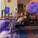 VITESSE Ergonomic Gaming Chair for Adults, 400 lbs PC Computer Chair, Racing Office Chair, Silla Gamer Height Adjustable Swivel Chair with Lumbar Vibration Support and Headrest