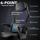 VITESSE Ergonomic Gaming Chair for Adults, 400 lbs PC Computer Chair, Racing Office Chair, Silla Gamer Height Adjustable Swivel Chair with Lumbar Vibration Support and Headrest
