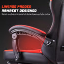 VITESSE Ergonomic Gaming Chair for Adults, 400 lbs PC Computer Chair, Racing Office Chair, Silla Gamer Height Adjustable Swivel Chair with Lumbar Vibration Support and Headrest