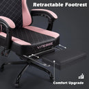 VITESSE Ergonomic Gaming Chair for Adults, 400 lbs PC Computer Chair, Racing Office Chair, Silla Gamer Height Adjustable Swivel Chair with Lumbar Vibration Support and Headrest