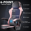 VITESSE Ergonomic Gaming Chair for Adults, 400 lbs PC Computer Chair, Racing Office Chair, Silla Gamer Height Adjustable Swivel Chair with Lumbar Vibration Support and Headrest