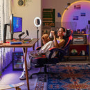 VITESSE Ergonomic Gaming Chair for Adults, 400 lbs PC Computer Chair, Racing Office Chair, Silla Gamer Height Adjustable Swivel Chair with Lumbar Vibration Support and Headrest
