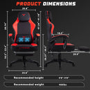 VITESSE Ergonomic Gaming Chair for Adults, 400 lbs PC Computer Chair, Racing Office Chair, Silla Gamer Height Adjustable Swivel Chair with Lumbar Vibration Support and Headrest