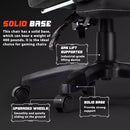 VITESSE Ergonomic Gaming Chair for Adults, 400 lbs PC Computer Chair, Racing Office Chair, Silla Gamer Height Adjustable Swivel Chair with Lumbar Vibration Support and Headrest