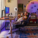 VITESSE Ergonomic Gaming Chair for Adults, 400 lbs PC Computer Chair, Racing Office Chair, Silla Gamer Height Adjustable Swivel Chair with Lumbar Vibration Support and Headrest