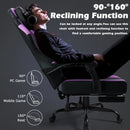 VITESSE Ergonomic Gaming Chair for Adults, 400 lbs PC Computer Chair, Racing Office Chair, Silla Gamer Height Adjustable Swivel Chair with Lumbar Vibration Support and Headrest
