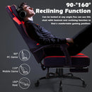 VITESSE Ergonomic Gaming Chair for Adults, 400 lbs PC Computer Chair, Racing Office Chair, Silla Gamer Height Adjustable Swivel Chair with Lumbar Vibration Support and Headrest