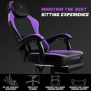VITESSE Ergonomic Gaming Chair for Adults, 400 lbs PC Computer Chair, Racing Office Chair, Silla Gamer Height Adjustable Swivel Chair with Lumbar Vibration Support and Headrest
