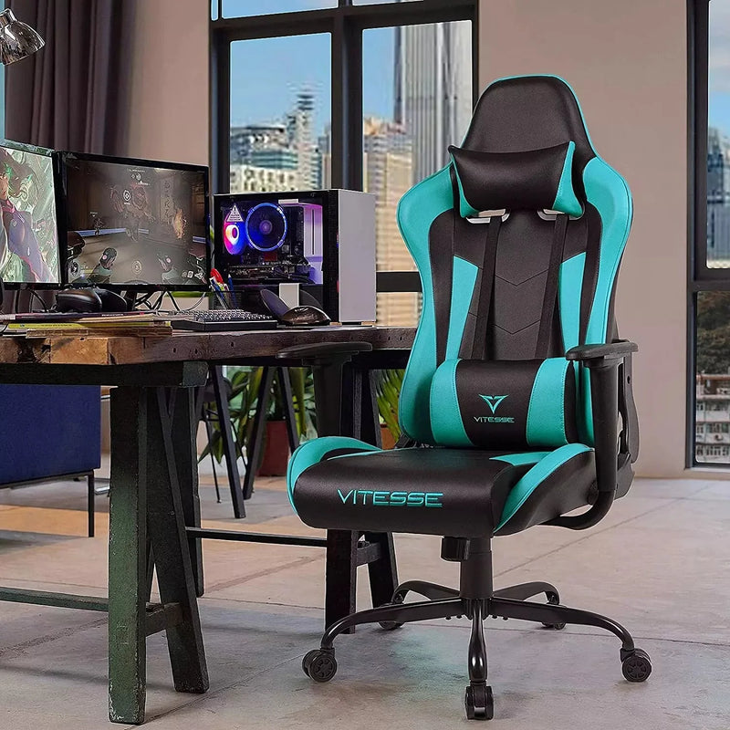 Vitesse Ergonomic Leather Gaming Chair Reclining PC Gaming Chair