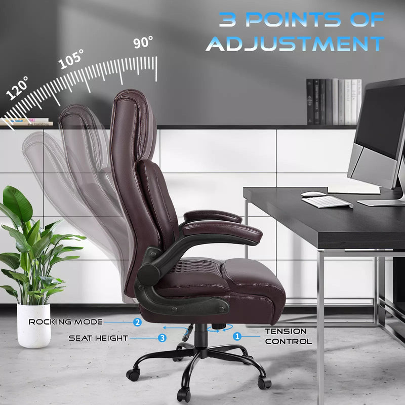 VITESSE Executive Office Chair,Big and Tall Office Chair with Flip up Armrest