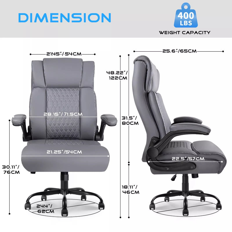 VITESSE Executive Office Chair,Big and Tall Office Chair with Flip up Armrest