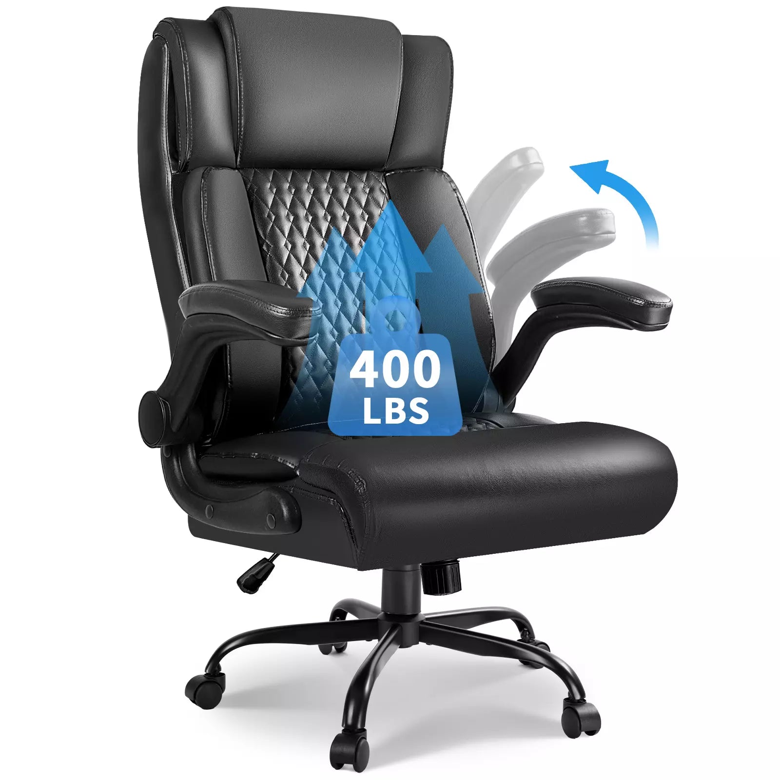 VITESSE Executive Office Chair,Big and Tall Office Chair with Flip up