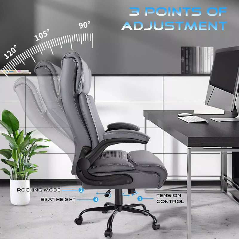 VITESSE Executive Office Chair,Big and Tall Office Chair with Flip up Armrest