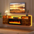 Vitesse Floating Fireplace TV Stand 70'' Wall Mounted Shelf