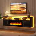 Vitesse Floating Fireplace TV Stand 70'' Wall Mounted Shelf