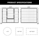 Vitesse Heavy Duty Metal Dog Playpen for Outdoor PLB01