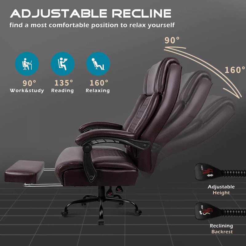 VITESSE Office Chair,Executive Heavy Duty Office Chair with Foot Rest