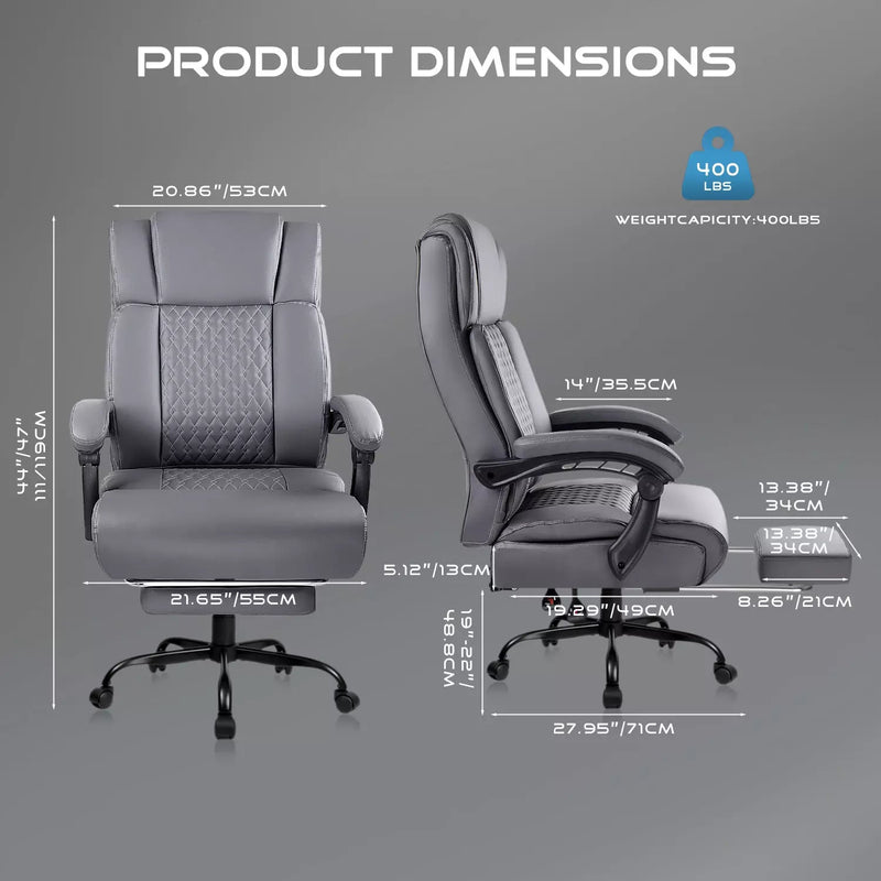 VITESSE Office Chair,Executive Heavy Duty Office Chair with Foot Rest