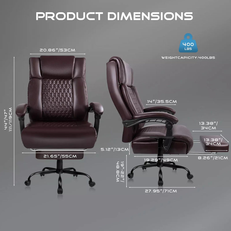 VITESSE Office Chair,Executive Heavy Duty Office Chair with Foot Rest