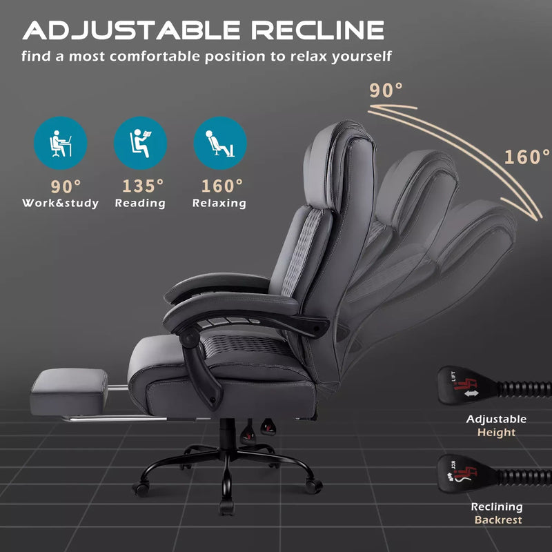 VITESSE Office Chair,Executive Heavy Duty Office Chair with Foot Rest