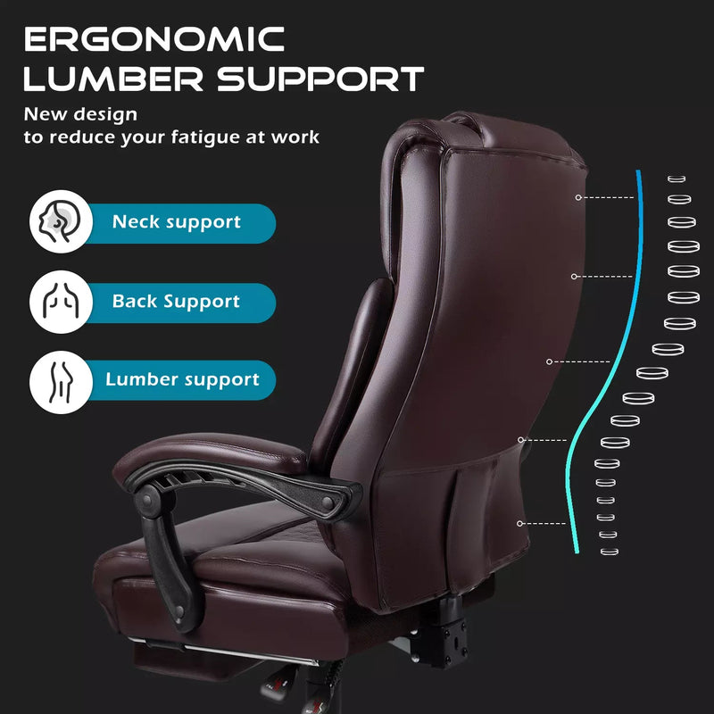 VITESSE Office Chair,Executive Heavy Duty Office Chair with Foot Rest