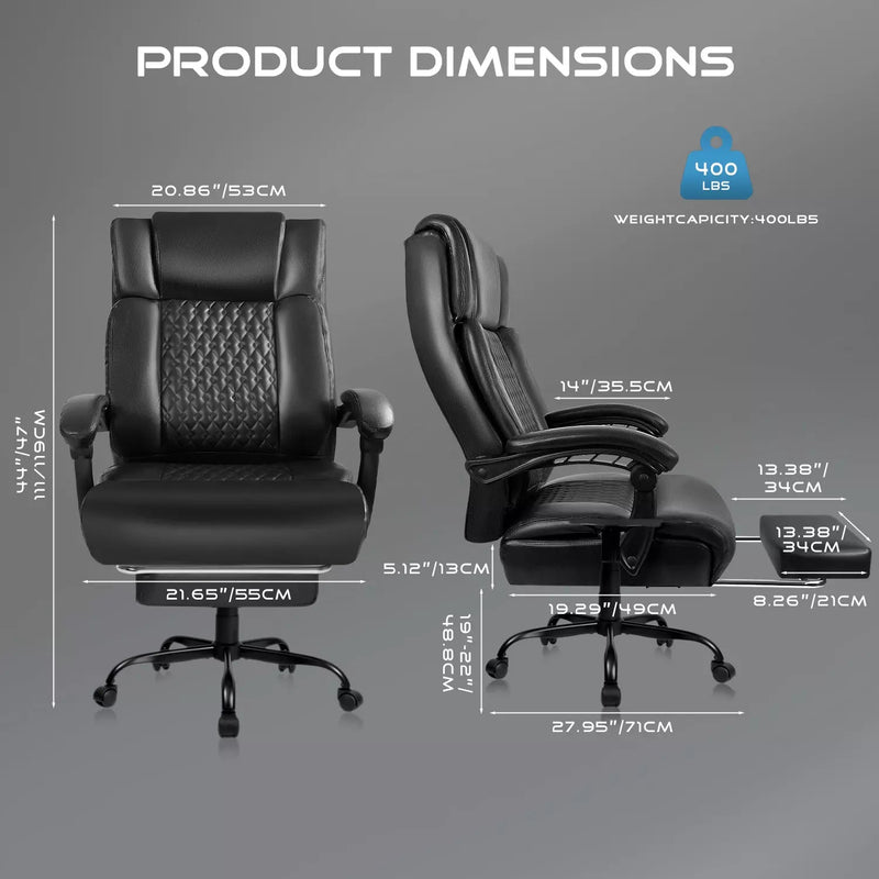 VITESSE Office Chair,Executive Heavy Duty Office Chair with Foot Rest