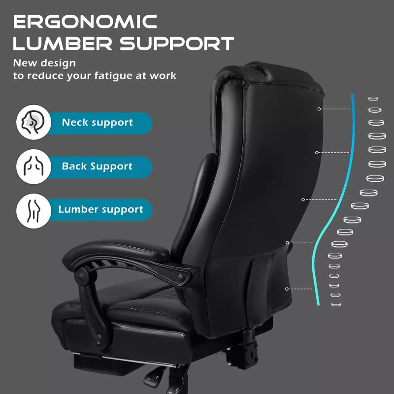 VITESSE Office Chair,Executive Heavy Duty Office Chair with Foot Rest