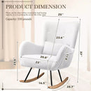 Vitesse Rocking Chair Nursery Rocker Teddy Upholstered Rocking Chair Indoor