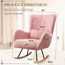 Vitesse Rocking Chair Nursery Rocker Teddy Upholstered Rocking Chair Indoor