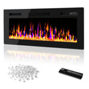 Vitesse Ultra Thin Electric Fireplace-Narrow Bezel Linear Fireplace Heater Recessed Wall Mounted, Remote and Screen Control, 8H Sleep Timer, Low Noise, 750/1500W for Living Room, Bedroom