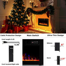 Vitesse Ultra Thin Electric Fireplace-Narrow Bezel Linear Fireplace Heater Recessed Wall Mounted, Remote and Screen Control, 8H Sleep Timer, Low Noise, 750/1500W for Living Room, Bedroom