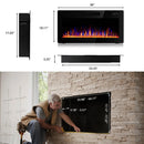 Vitesse Ultra Thin Electric Fireplace-Narrow Bezel Linear Fireplace Heater Recessed Wall Mounted, Remote and Screen Control, 8H Sleep Timer, Low Noise, 750/1500W for Living Room, Bedroom