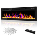 Vitesse Ultra Thin Electric Fireplace-Narrow Bezel Linear Fireplace Heater Recessed Wall Mounted, Remote and Screen Control, 8H Sleep Timer, Low Noise, 750/1500W for Living Room, Bedroom