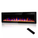 Vitesse Ultra Thin Electric Fireplace-Narrow Bezel Linear Fireplace Heater Recessed Wall Mounted, Remote and Screen Control, 8H Sleep Timer, Low Noise, 750/1500W for Living Room, Bedroom