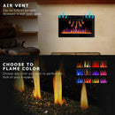 Vitesse Ultra Thin Electric Fireplace-Narrow Bezel Linear Fireplace Heater Recessed Wall Mounted, Remote and Screen Control, 8H Sleep Timer, Low Noise, 750/1500W for Living Room, Bedroom