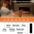 Vitesse Ultra Thin Electric Fireplace-Narrow Bezel Linear Fireplace Heater Recessed Wall Mounted, Remote and Screen Control, 8H Sleep Timer, Low Noise, 750/1500W for Living Room, Bedroom