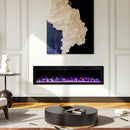 Vitesse Ultra Thin Electric Fireplace-Narrow Bezel Linear Fireplace Heater Recessed Wall Mounted, Remote and Screen Control, 8H Sleep Timer, Low Noise, 750/1500W for Living Room, Bedroom